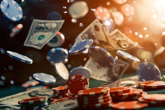 Teen Patti table with player hands and community cards
